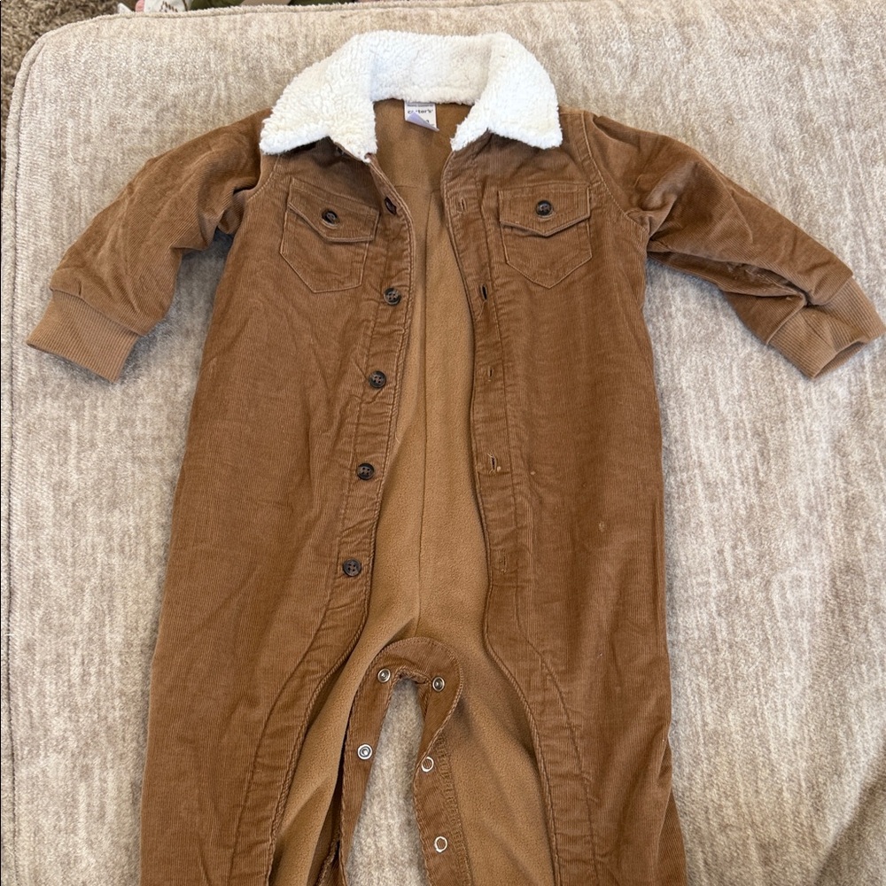 Carter's Brown Sherpa-Lined Bodysuit